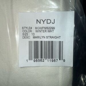 NYDJ Jeans Marilyn Straight Size 10 Winter White